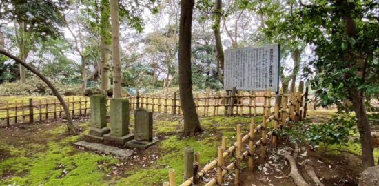 国府台城跡　里見広次亡霊の碑