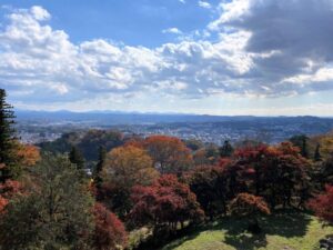 二本松城　本丸からの眺め　紅葉