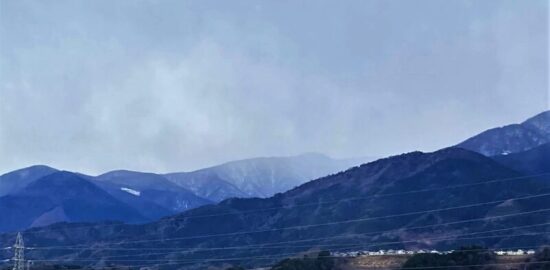 中野城・雨鳴城（遠景）