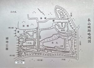 長山城跡略測図
