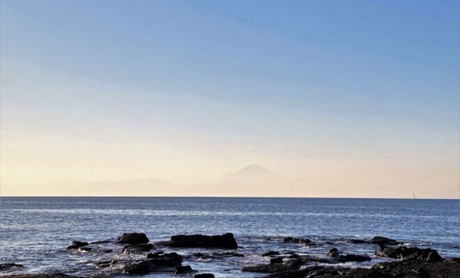 三浦半島 油壷 富士山