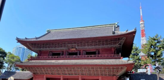 増上寺 三解脱門 東京タワー