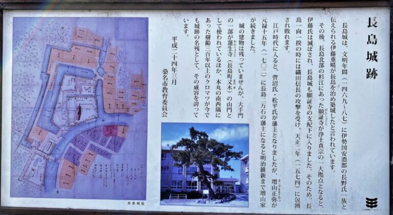 伊勢・長島城～鎌倉時代に藤原氏による築城が起源、元亀元年に長嶋一向一揆の拠点 …