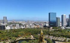 大阪城からの大阪市街