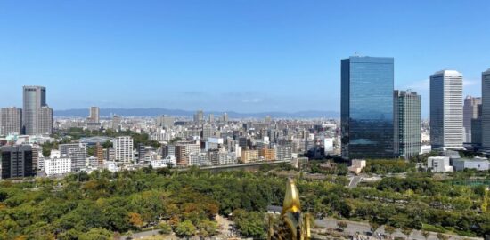 大阪城からの大阪市街