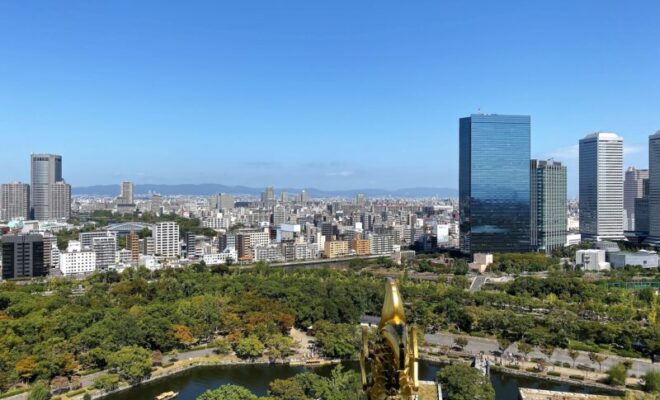 大阪城からの大阪市街